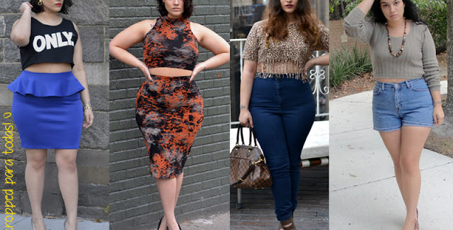 Blusas cortas a la moda en tallas grandes 1