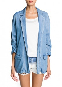 blazer de tejido denim
