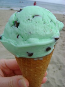 Helado de menta casero