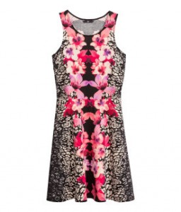 vestidos étnicos en rosa y negro