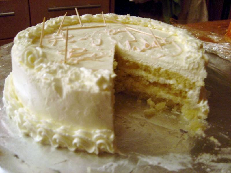 Tarta de chocolate blanco