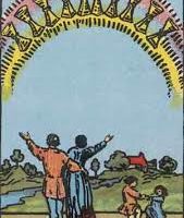 Diez de copas tarot Rider-Waite