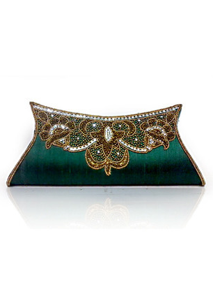 Clutches verdes étnicas