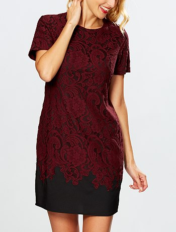 Vestidos de encaje rojo