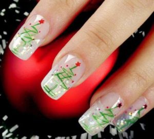 uñas navideñas