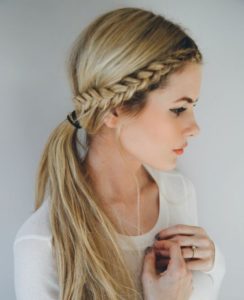 coleta con trenza