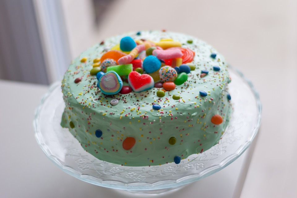 Tartas para niños con caramelos