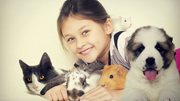 niños y mascotas