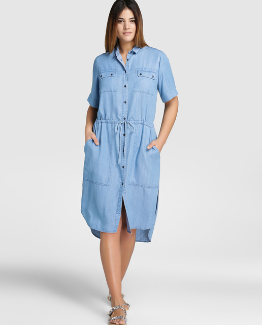 Casual Denim Tallas Grandes - vestido denim