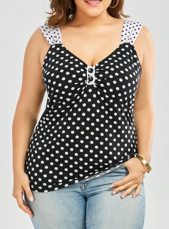 Camisetas de verano estampadas talla grande 2017 - camiseta de lunares