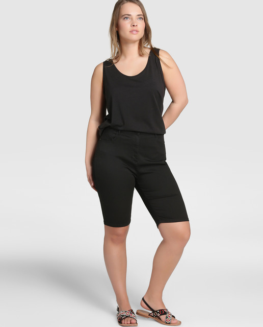  5 looks Tallas grandes - bermudas negras