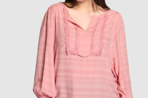 Aprovecha el 70% de descuento Final Rebajas El Corte Inglés - blusa rosa tallas grandes
