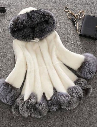 Capas y abrigos para mujer talla grande - capa blanca y gris