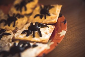 Snacks y recetas de Halloween - galletas araña