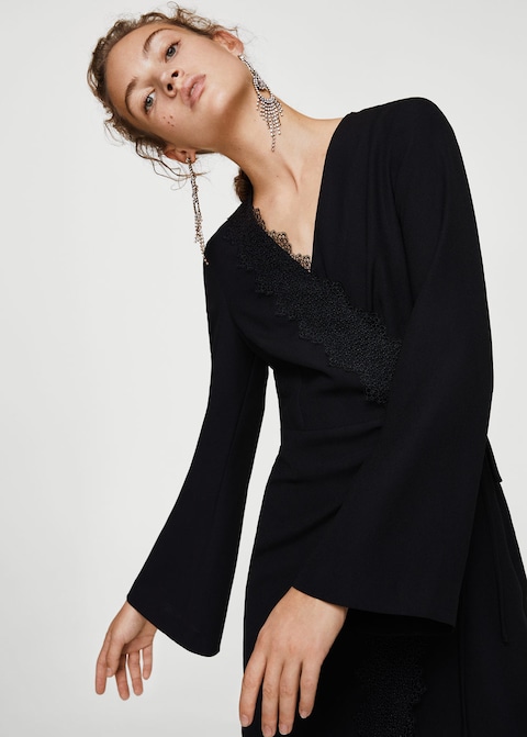 8 vestidos para Navidad 2017 que sí tienes que fichar - vestido blonda mango