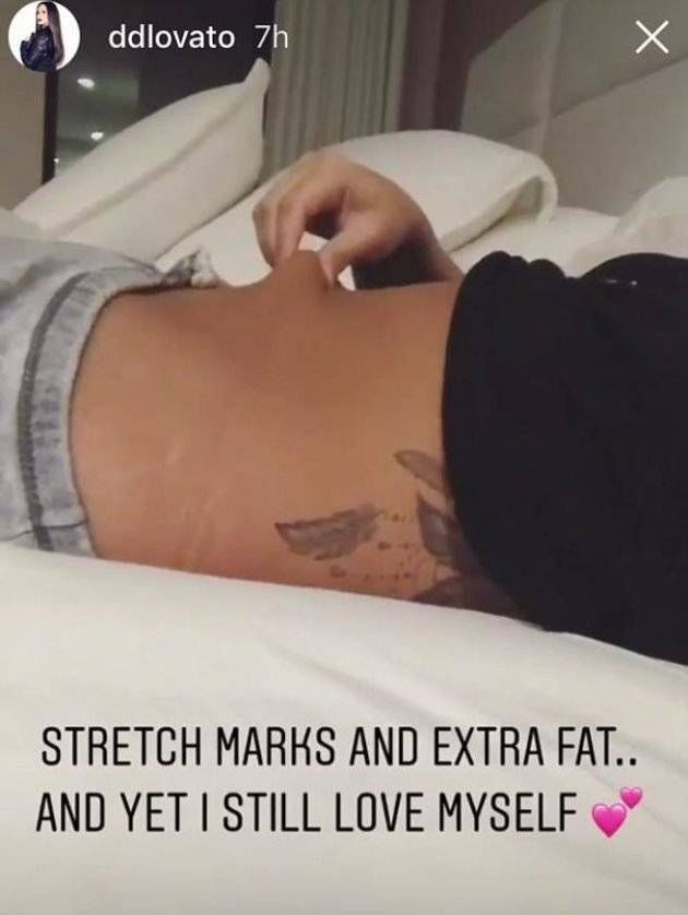 Demi Lovato, contenta con su celulitis